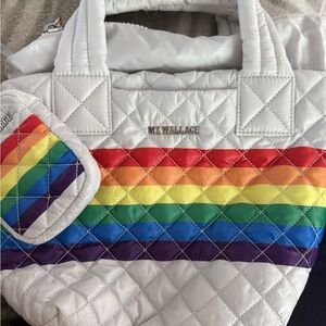 MZ Wallace RARE AND RETIRED RAINBOW METRO TOTE BUNDLE. CROSSBODY. LIKE NEW.